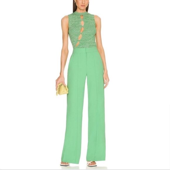 Alice & Olivia Dylan pants mint green NWT size 0 $395 - Picture 4 of 9